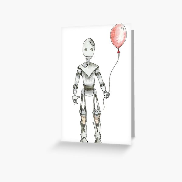 Robot with Balloon Greeting Card