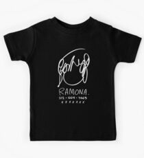 Ramona Flowers (on Black) Kids Tee