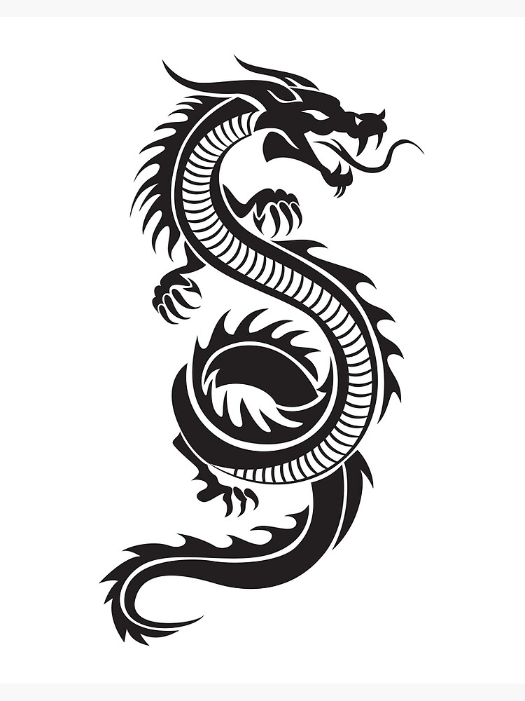 Chinese Dragon Tattoo Style - Chinese Dragon - Posters and Art Prints