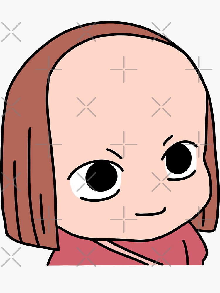 "Big Forehead Anime Girl Meme" Sticker for Sale by smileyfriend | Redbubble