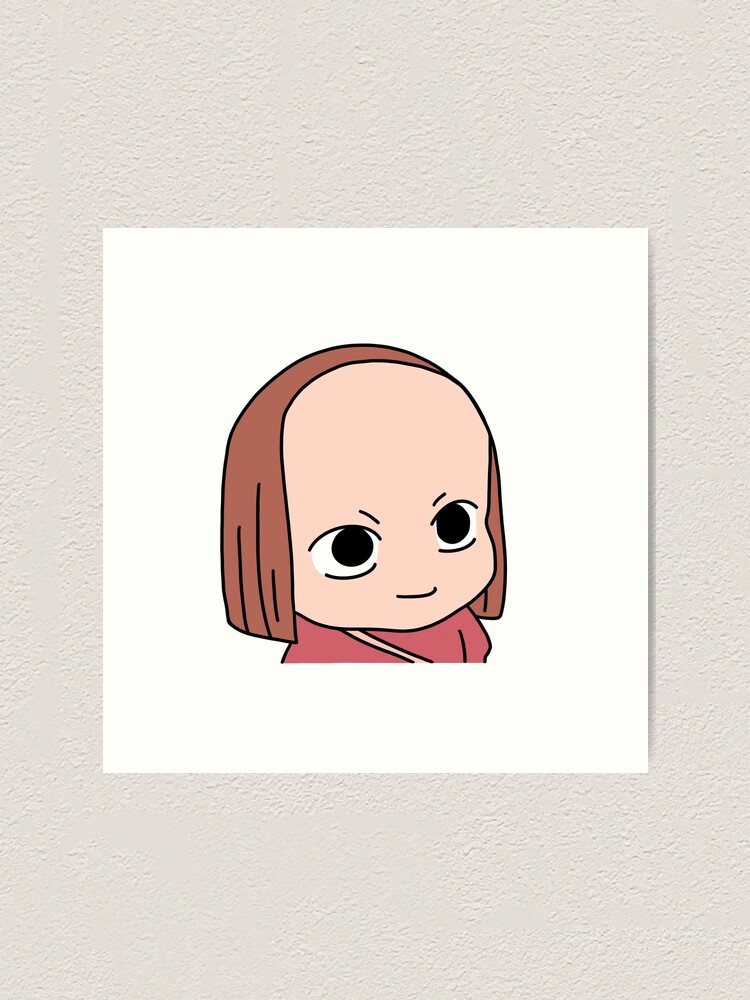 Big Forehead Anime Girl Meme Art Print By Smileyfriend Redbubble