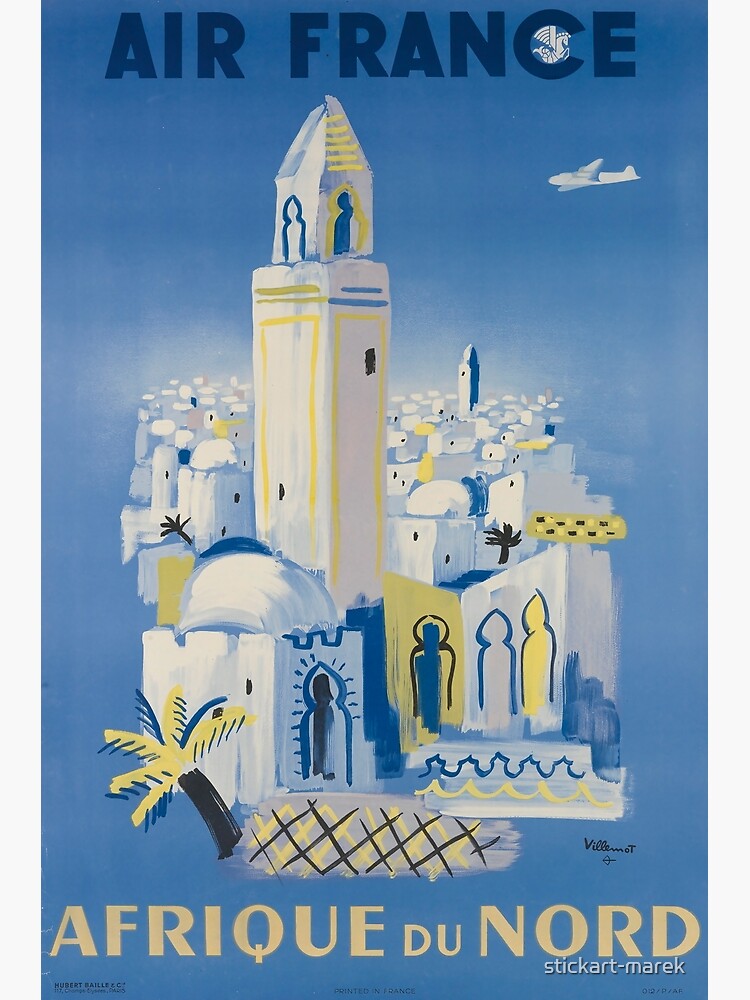 Discover Afrique du Nord vintage travel poster Premium Matte Vertical Poster