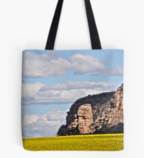 Mt Arapiles and canola field Tote Bag