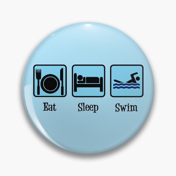 Item preview, Eat Sleep Swim Funny Swimmer designed and sold by Epic Love Designs.