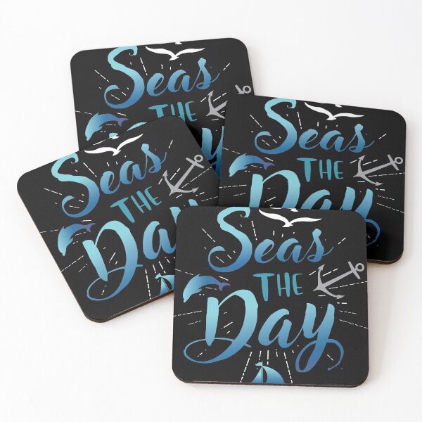 Item preview, Funny Seas The Day Gift Design For Nautical Pun Fans print designed and sold by Lisbob.