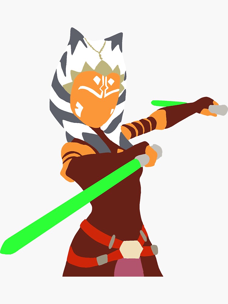 "Ahsoka Tano Simplistic Artwork " Sticker for Sale by hallebugarts