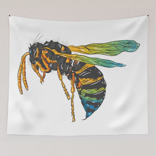 Item preview, Colorful Wasp- Save The Bees designed and sold by Jonathan Nawrocki.
