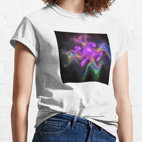 Gnarly Christmas Lights - Rainbow Abstract Art Spiral Fractal Pride LGBTQ Classic T-Shirt