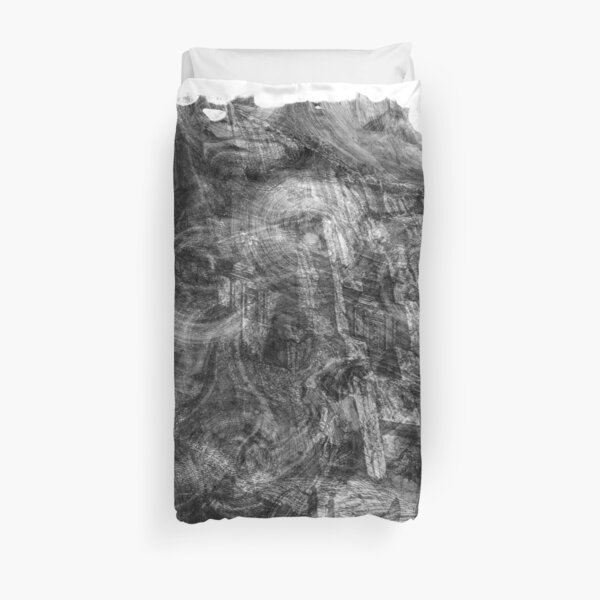 The Atlas of Dreams - Plate 26 (b&w) Duvet Cover