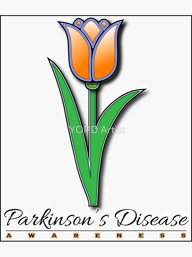 "Parkinson's Disease Awareness Mosaic Tulip" Sticker for Sale by