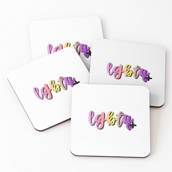Item preview, lgbtq plus sticker , shirt and more text in colourful colours  designed and sold by danikameb.