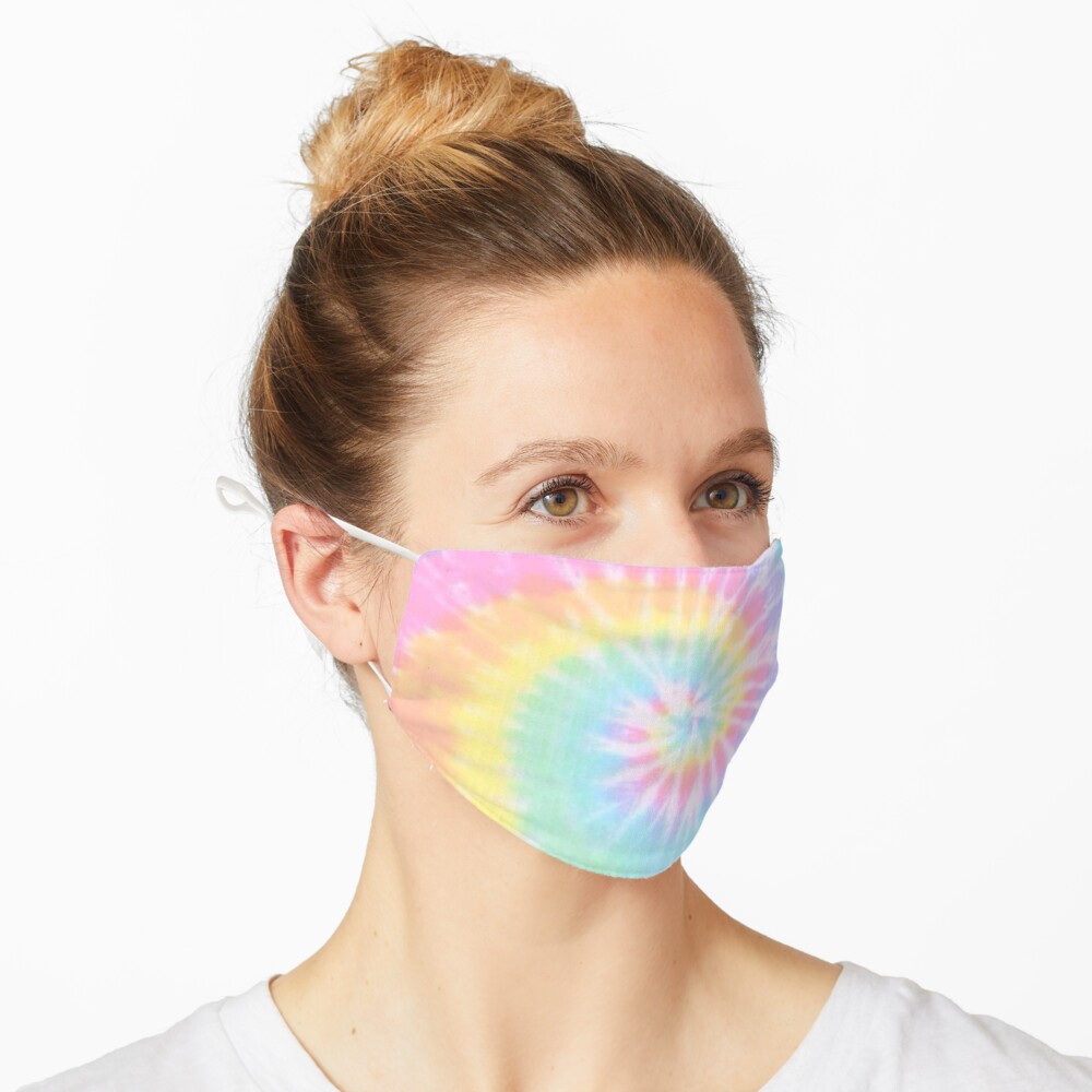 Rainbow tie dye Mask