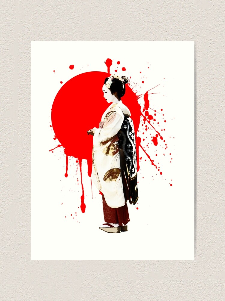 Japanese Geisha Kyoto Japan Art Print By Vivalarevolucio Redbubble