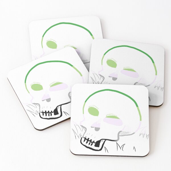 Item preview, Aromantic Pride Skull designed and sold by emmydrawsstuff.