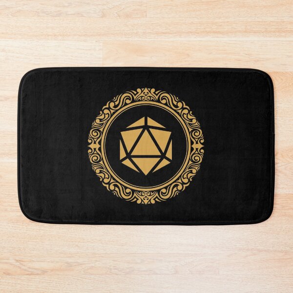 Item preview, Mayan Monogram D20 Dice Gold Tabletop RPG Gaming designed and sold by pixeptional.
