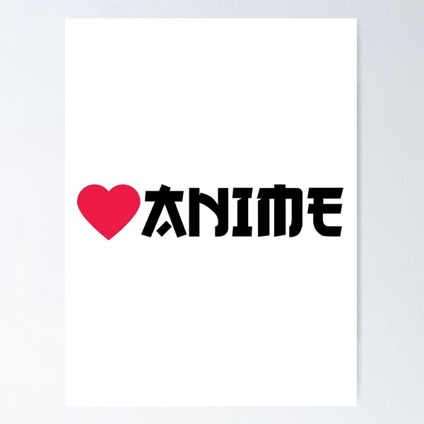 Love Anime - Black Letters