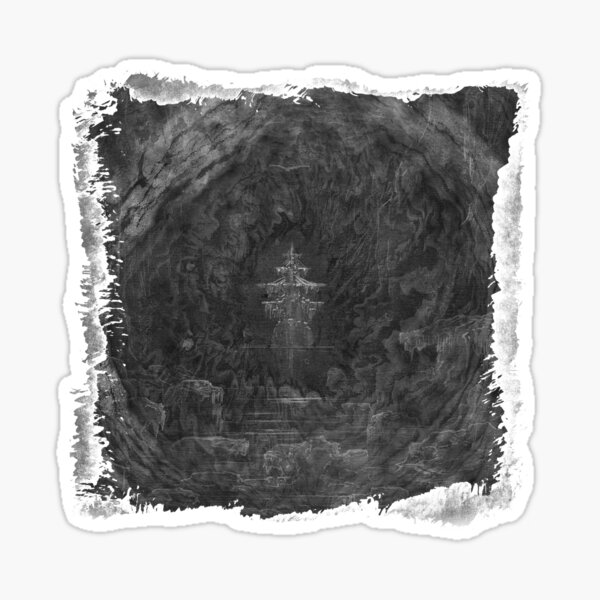 The Atlas of Dreams - Plate 25 (b&w) Sticker