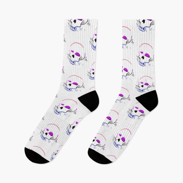 Artikelvorschau, Genderfluid Pride Skull entworfen und verkauft von emmydrawsstuff.