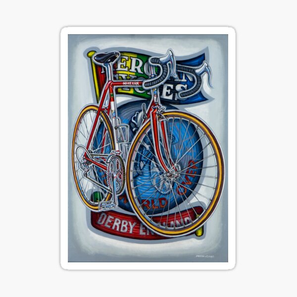 Item preview, Mercian Flam Red Road Bicycle designed and sold by markhowardjonesart.