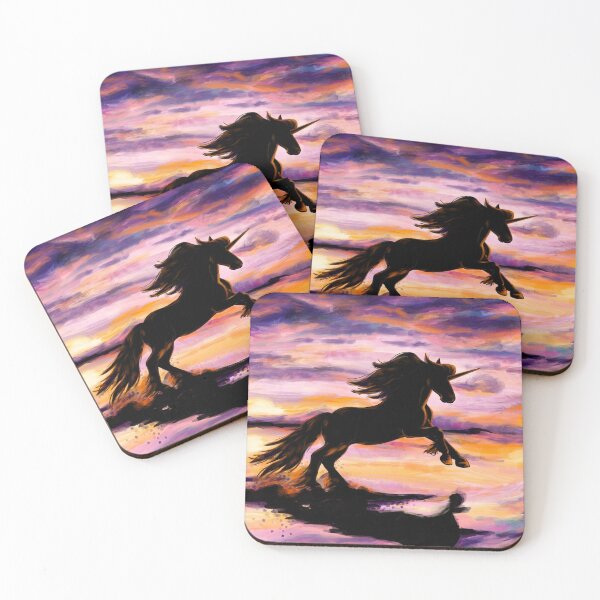 Item preview, Black Unicorn at Sunset Beach designed and sold by Lady-Lilac.