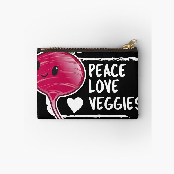 Item preview, Peace Love Veggie Tee, Vegetarian design, Veggie graphic designed and sold by Lisbob.
