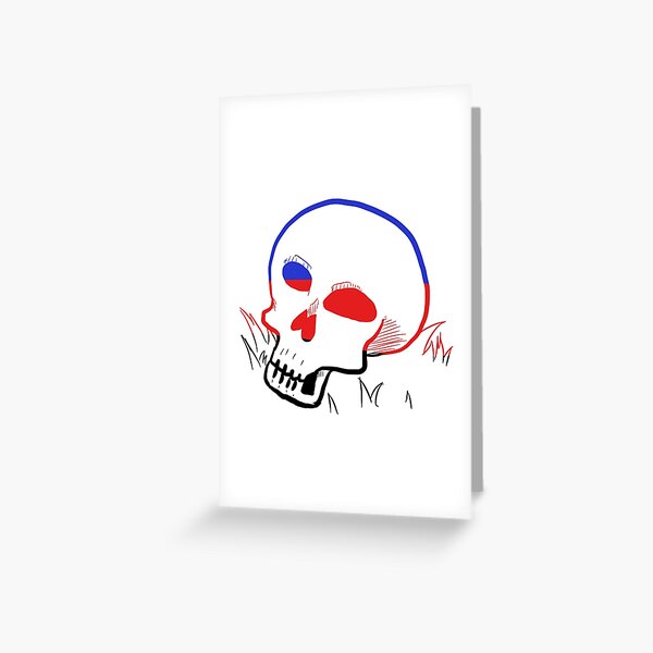 Polyamorous Pride Skull Greeting Card