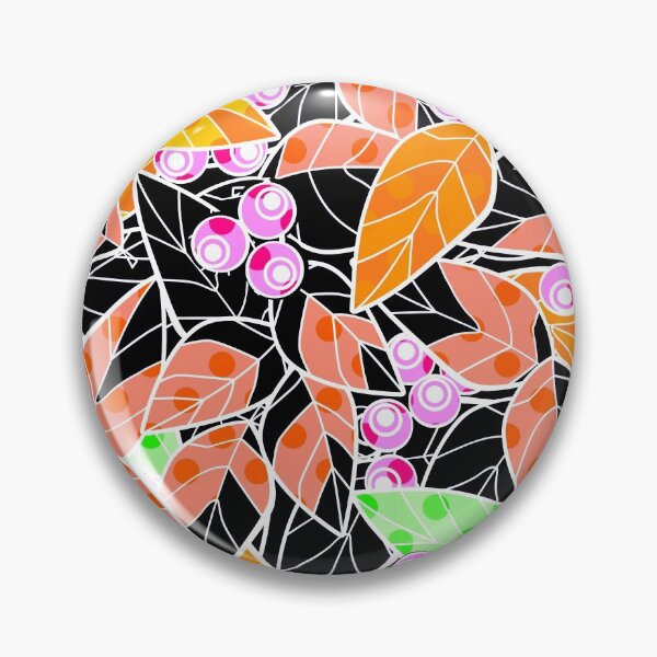 Item preview, Seamless pattern wild berries branch leaves retro texture print background designed and sold by fuzzyfox.