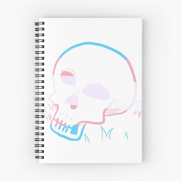 Item preview, Trans Pride Skull designed and sold by emmydrawsstuff.