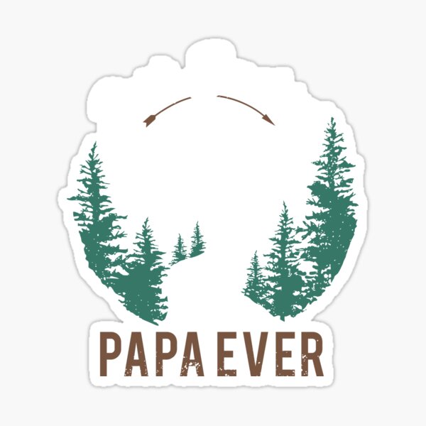 Hunting Father Funny Gift print for Hunters | Bucking Papa Sticker