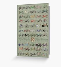 Fifty Bicycles Greeting Card