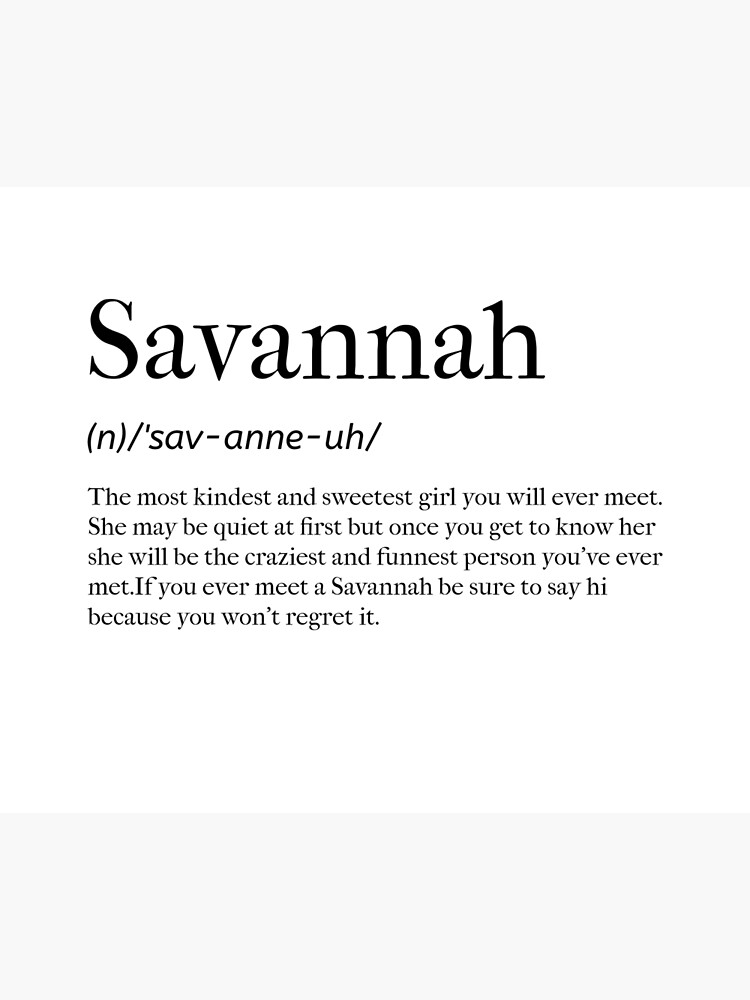 Savannah Definition&rdquo; Poster for Sale by tastifydesigns | Redbubble