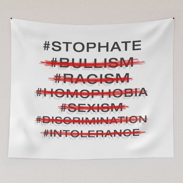 Item preview, #stophate - all kind!  / illustration by Iona Art Digital designed and sold by IonaArtDigital.