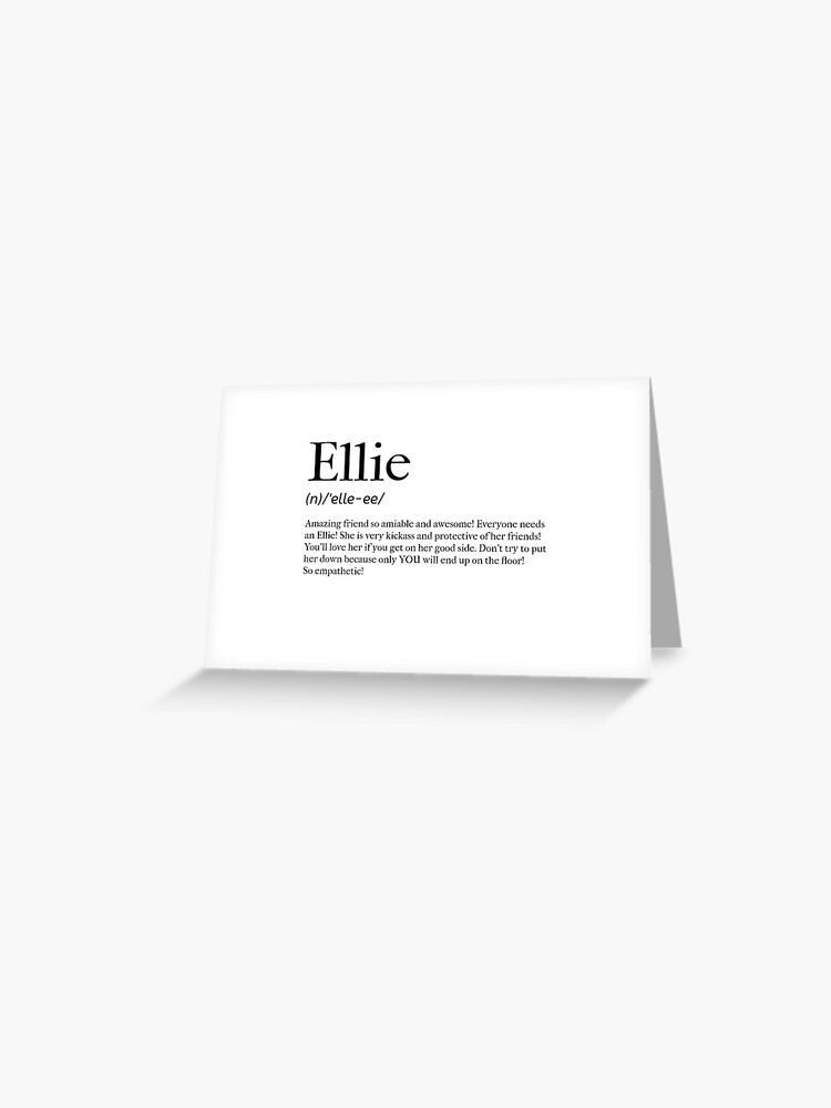 Ellie Definition Greeting Card for Sale by tastifydesigns