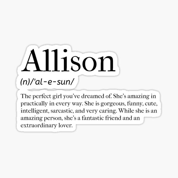 Meaning Of Alison In The Bible Alison Nombre Que Significa Arte Imprimir-Cualquier Nombre