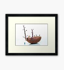Cultivation on a sweet potato Framed Print