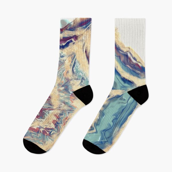 Item preview, Abstract Blue Red 'n Gold Liquid Agate designed and sold by Odsy.