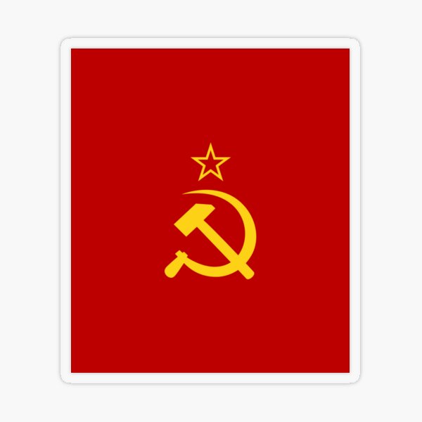 Flag of the Soviet Union (1924–1955). Союз Советских Социалистических Республик Transparent Sticker