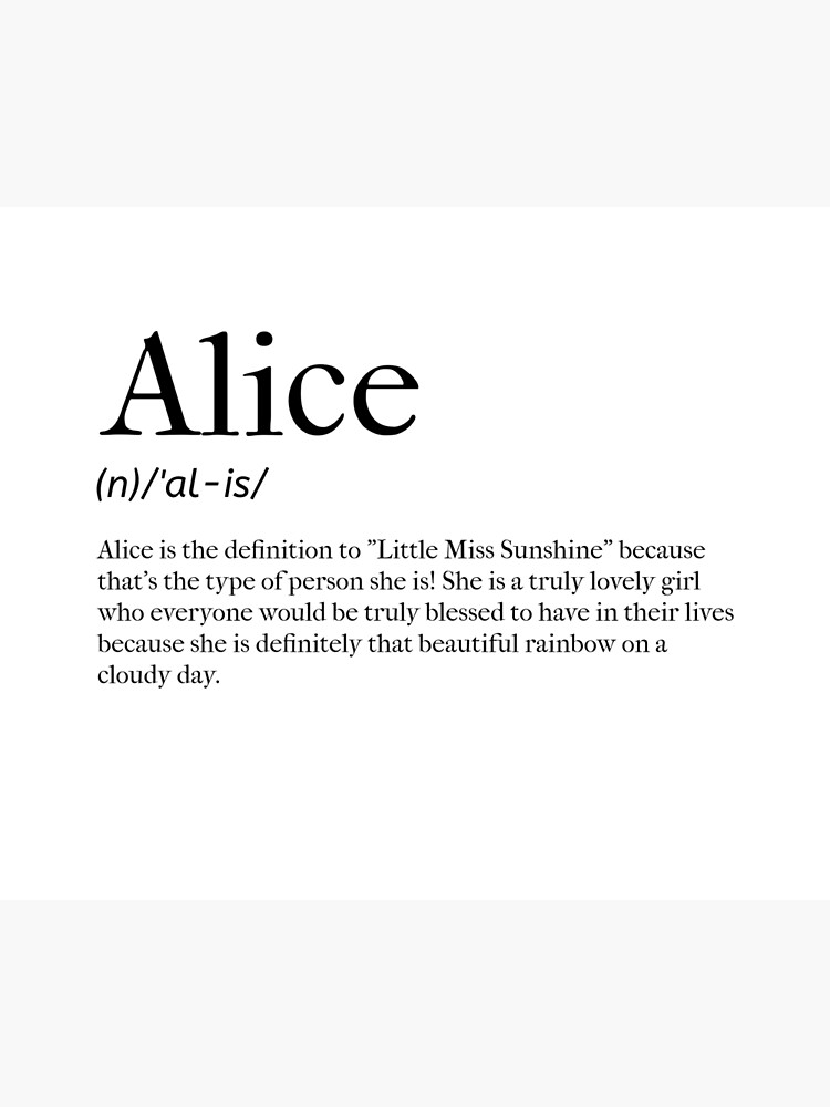 Alice Definition