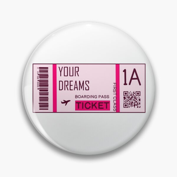 Item preview, Plane ticket pink designed and sold by thicker than  a sticker.