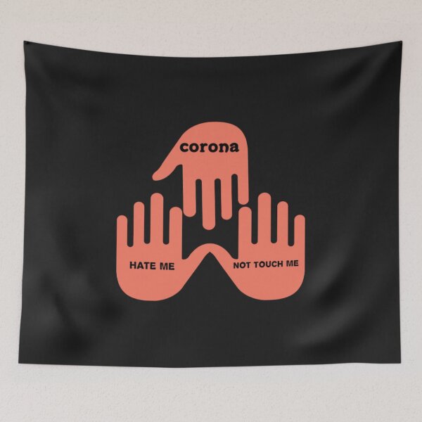 Item preview, 'Party t shirt "“corona,hate me not touch me ” ,   redbubble .com   designed and sold by Bhaskaran Parakkottil.