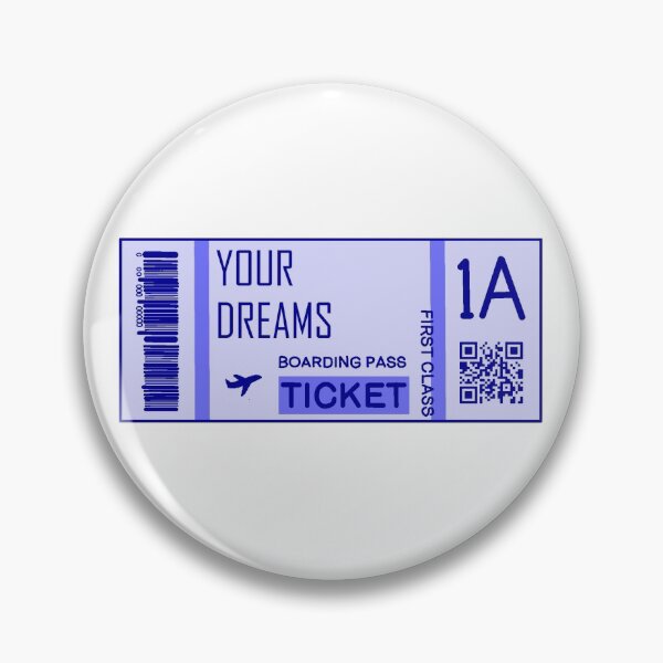 Item preview, Plane ticket blue designed and sold by thicker than  a sticker.