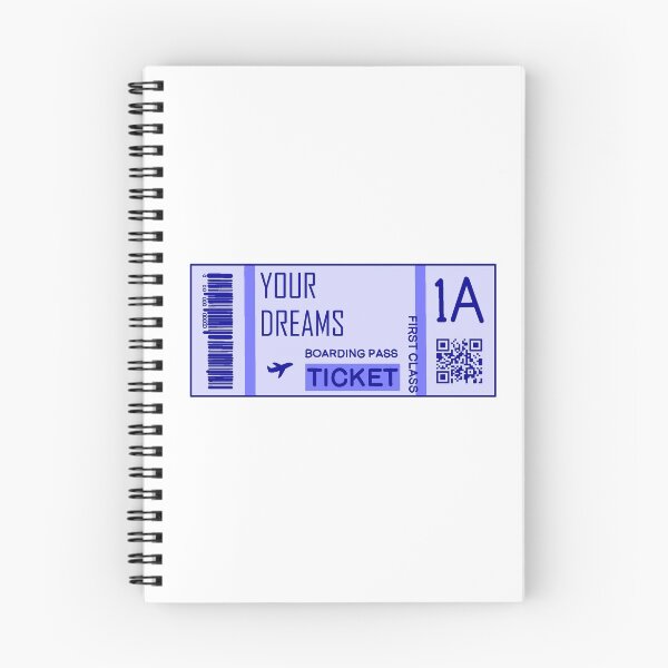 Item preview, Plane ticket blue designed and sold by thicker than  a sticker.