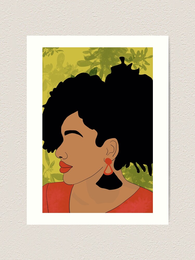 Art black girl with afro Annie Lee