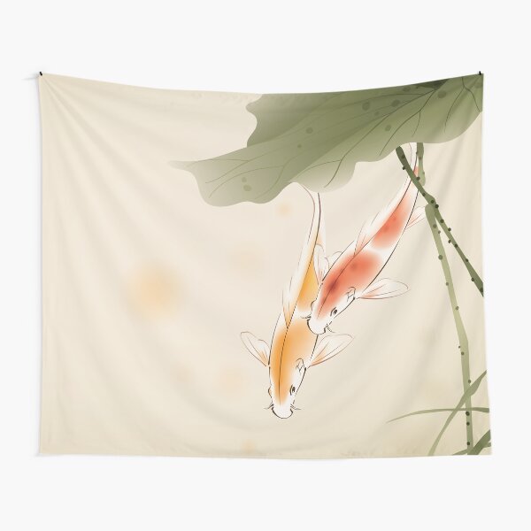 Item preview, Koi fishes in lotus pond designed and sold by OriArtiste.