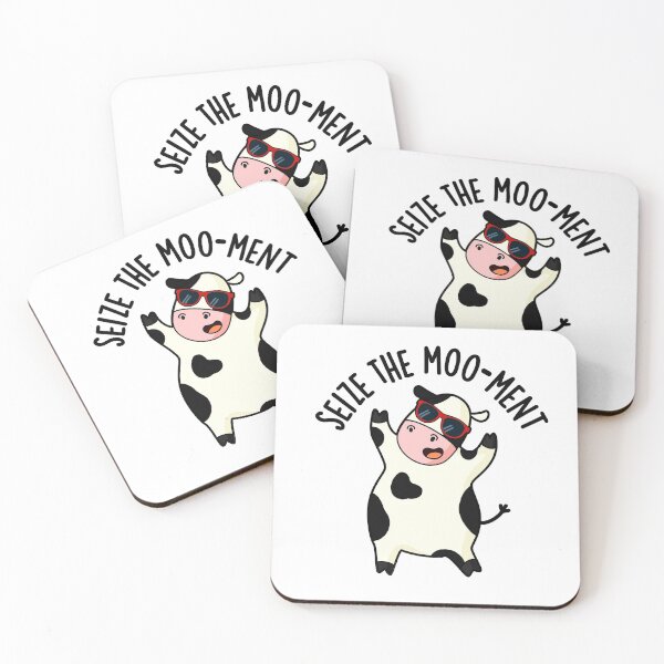 Item preview, Seize The Mooment Funny Cow Puns  designed and sold by punnybone.