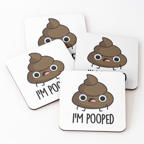 Item preview, I'm Pooped Funny Poop Puns  designed and sold by punnybone.