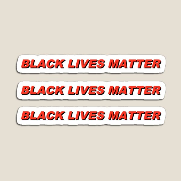 black lives matter red aesthetic text Magnet