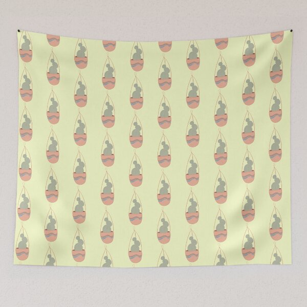 Item preview, hanging cactuc planter  designed and sold by Keeping Art Heavenly.
