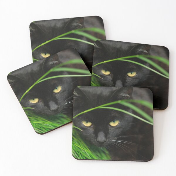 Item preview, Portrait of black wild cat designed and sold by olena2552.