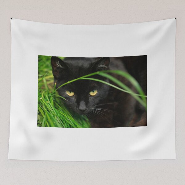 Item preview, Portrait of black wild cat designed and sold by olena2552.